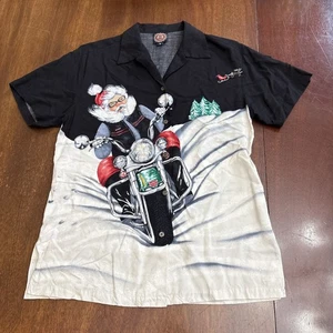Rarität Harley Davidson Santa Riding Motorrad Shirt Größe S - Bild 1 von 10