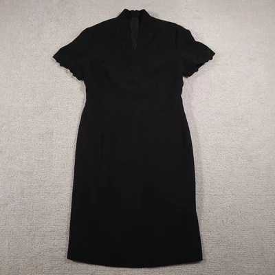 Talbots Dress Womens 4 Petite Sheath Embroidered Short Sleeve Formal Elegant - Image 1 of 4