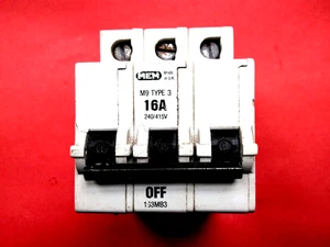 MEM 163MB3 - 16A Type 3 Triple Pole MCB - Picture 1 of 1