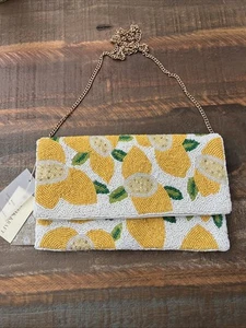 Beaded Lemon Clutch Bag Viral - Picture 1 of 11