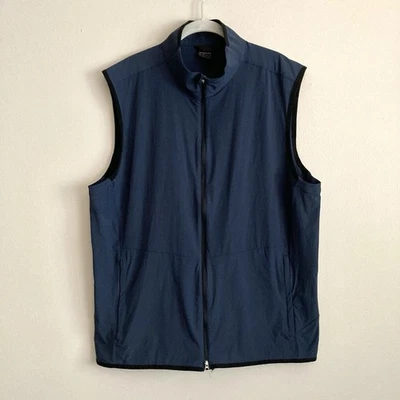 Dunning Golf Mens Blue Full Zip Vest Jacket Size Large Performance Outerwear - Image 1 of 4