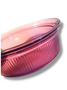 VisIons Corning Ware Cranberry Glass 1 Pint Cooking Bowl C-16-B Retired Purple - Picture 1 of 4