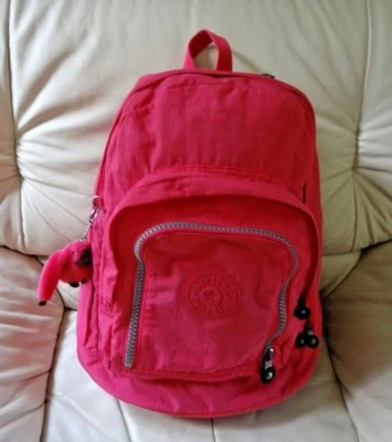 Mochila Kipling Grande Rosa Extensible Acolchada Espalda e Inferior Foto 1 de 4