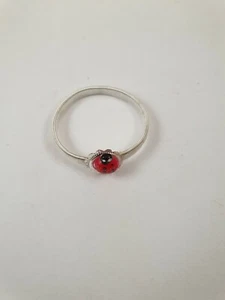 Pulsera Marchchen Martisor amuleto de la suerte como escarabajo mariano plata bebé pequeño - Imagen 1 de 2