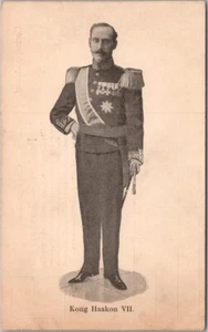 Postal de la realeza noruega vintage de los años 1910 KING HAAKON VIII - Imagen 1 de 2