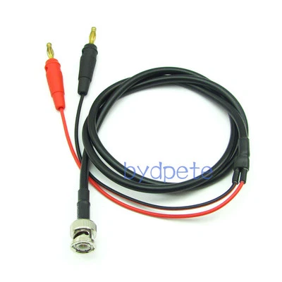 BNC male to Banana 4mm stackable plug Lead Probe Testing Cable Cord RG58 Q9 DIY - Image 1 of 4