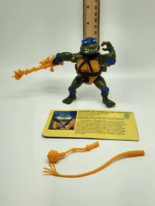 TMNT Ninja Turtles 1990 Verrückte Action Schwert Slicin' Leonardo komplette Werkskarte - Bild 1 von 5