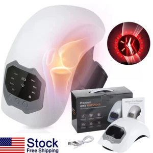 Knee Massager with Heat Infrared Red Light Therapy Relief Vibrating Compression - Picture 1 of 14