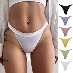 1/6er Pack Set Damen Sexy Tangas G-String Höschen High Cut Unterwäsche Unterteil Slip - Bild 1 von 17