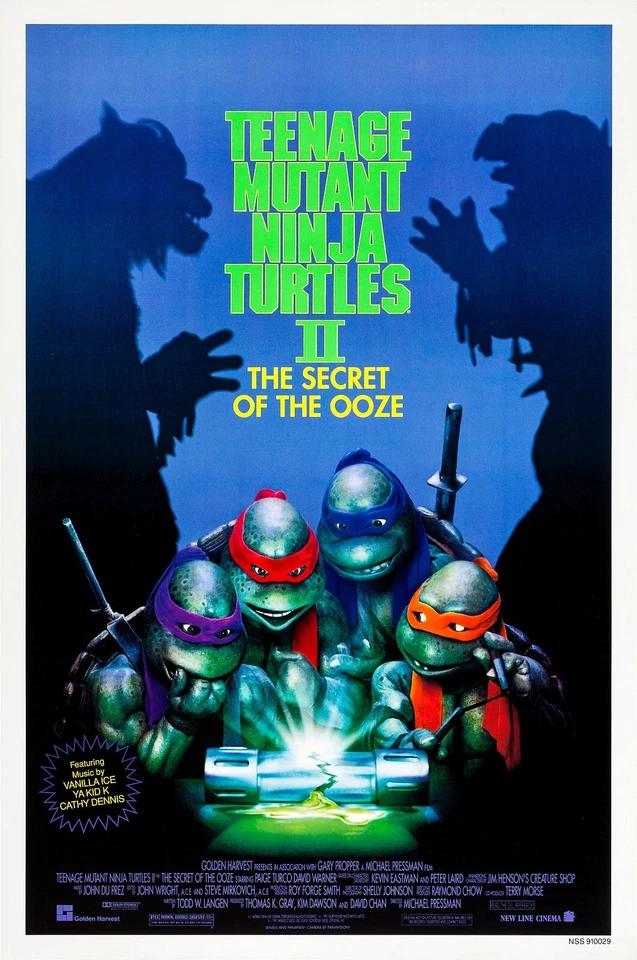 1991 Teenage Mutant Ninja Turtles The Secret Of The Ooze Movie Poster 11X17 🍕🍿
