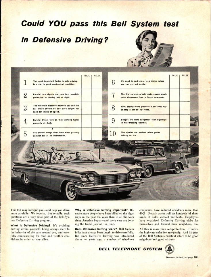 1960 Bell Telephone System Large Vintage Full Page Original Print Ad d1 - Image 1 of 1