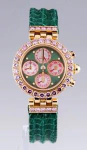 Gerald Genta Custom Watch with Exquisite 5 Carat Pink Diamond and 18K Gold Bezel - Picture 1 of 8