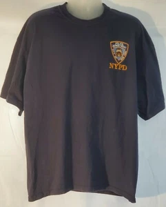 Camiseta azul manga corta NYPD para hombre 2XL ~ Nuestra x459 - Imagen 1 de 5