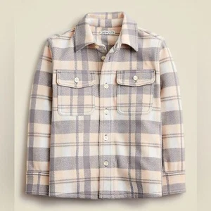 J Crew Crewcuts Boys’ Long-Sleeve Seaboard Soft-knit Shirt Plaid Size 6 - Picture 1 of 9