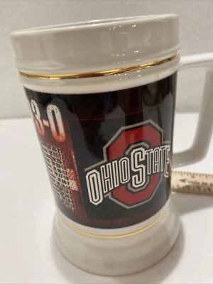 Ohio State Buckeyes 2002 Undefeated Champions Beer Stein Mug 6 1/4" Tall Hi - Image 1 of 4