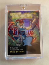 Mike Schmidt / 2003 Topps Chrome Record Breakers Refractor / Game Worn Relic
