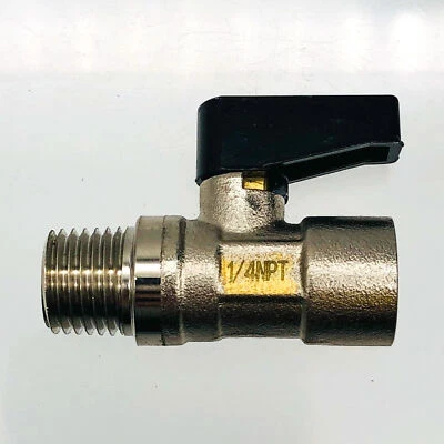 1x Mini Ball Valve 1/4" Pipe Standard Brass 250 PSI CWP Lever Handle Female NPT