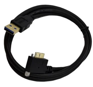 USB A 3.0 to Micro B Panel Mount Cable (Right Angle) | Male to Male | 3m - Picture 1 of 3