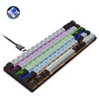 Wired Gaming Mechanical Keyboard 68Key Led Backlit Blue Switch For Laptop Gamer