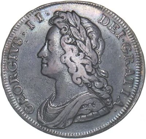 1731 Halfcrown - George II British Silver Coin - Nice - Picture 1 of 2