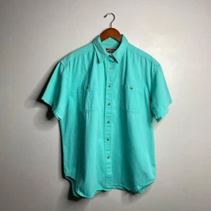 90’s vintage teal button up size XL by NorthCrest - Picture 1 of 6