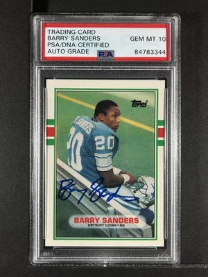 1989 Topps #83T Barry Sanderss PSA AUTO GRADE 10 250009 - Image 1 of 2
