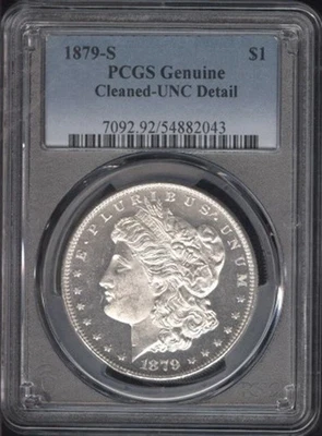 1879-S UNC SAN FRANCISCO GOLD SHIELD PCGS MORGAN DOLLAR PCGS LOOKS PROOF LIKE - Image 1 of 2