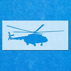 Helicopter Air Stencil: Mylar Airbrush Wall Art Painting Crafts 6 - 190 Micron - Picture 1 of 11