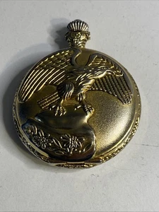 Pocket Watch - Broken Ring New Battery Working - Picture 1 of 7