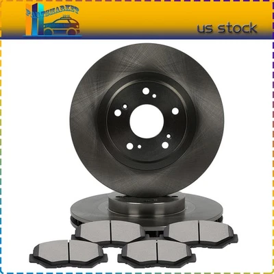 Fits 2013 2014 2015 ACURA ILX 2.4L Front Brake Rotors Discs And Ceramic Pads Foto 1 de 4