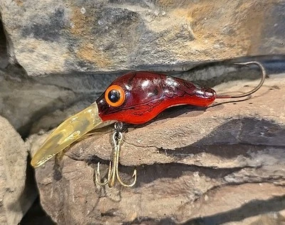 Worden's Hawg Boss Stinger Crankbait Fishing Lure Red/Orange Crawfish Vintage - Image 1 of 4
