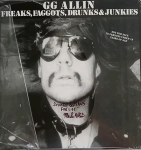 G.G. Allin & The Murder Junkies Freaks, Album Hand Signed Merle Allin Rare - Foto 1 di 8