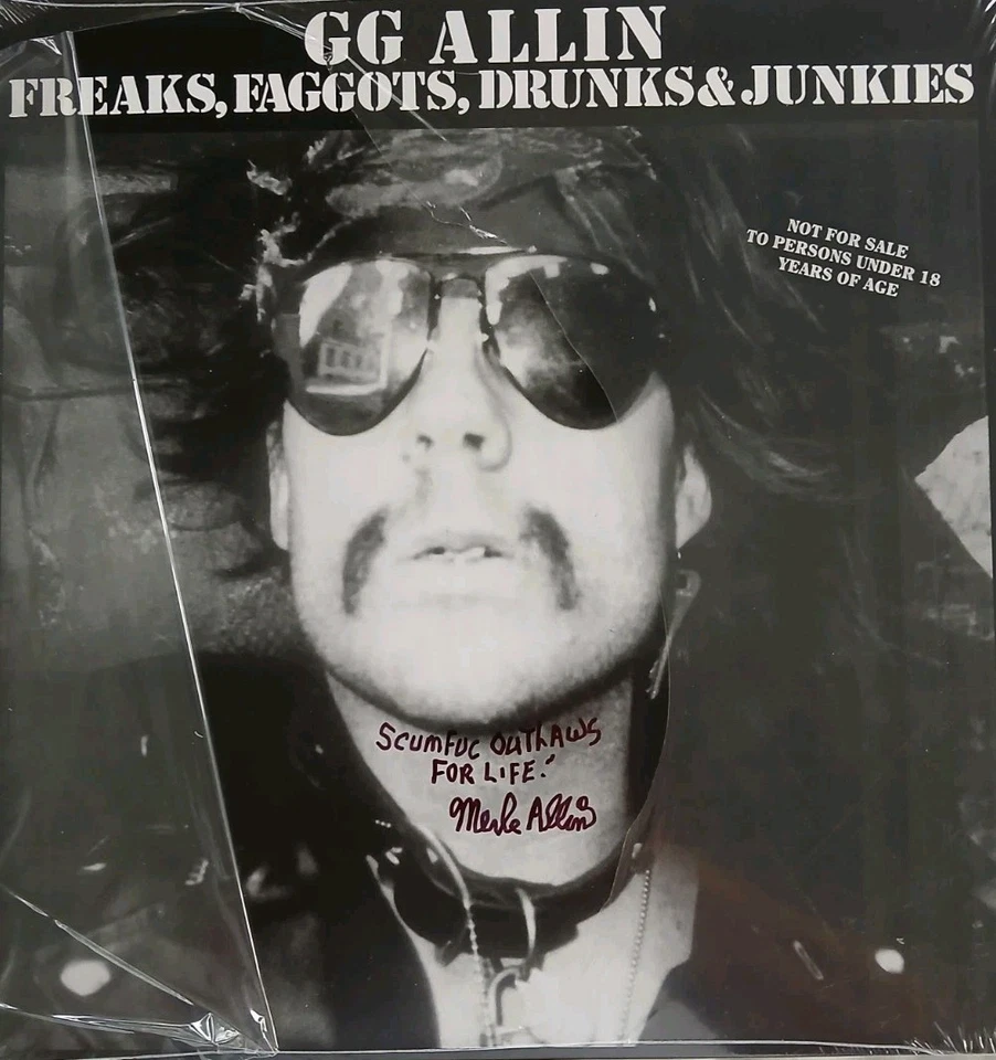 G.G. Allin & The Murder Junkies Freaks, Album Hand Signed Merle Allin Rare Foto 1 de 4