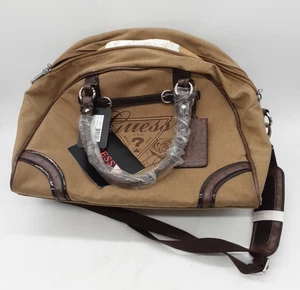GUESS Avignon Overnight Weekend Bag Tan Canvas New see description - Picture 1 of 8