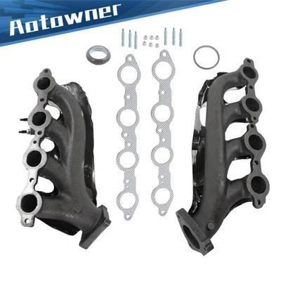 LH & RH Exhaust Manifold For GMC Yukon Sierra Savana 1500 2500 3500 1999-2013 Foto 1 de 4