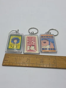 3 FAMILY GUY KEYCHAINS Peter, Brian Griffin, Pawtucket Patriot Ale - Picture 1 of 5
