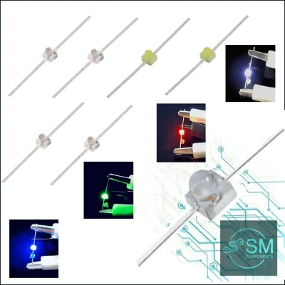 50 X 1.5mm Superbright Miniature Axial LED Light Emitting Diodes Model Trains RC - image 1 of 4