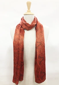 Warrina Designs 100% Silk Scarf Authentic Australian Aboriginal Design Art UNR - Picture 1 of 5