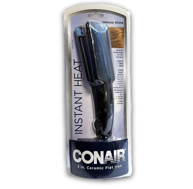 Plancha plana de cerámica Conair de 2" calor instantáneo CS19N turbo apagado automático calentamiento de 30 segundos Foto 1 de 1