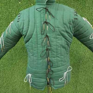 Halloween Medieval Arming Doble Gambeson Armadura Acolchada Aketon Disfraz Chaqueta - Imagen 1 de 4