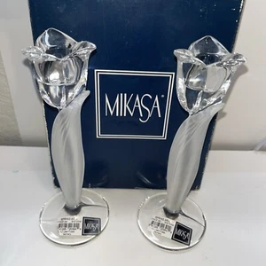Mikasa Spring Aria Candlestick Candle Holders 8" Set of 2 - Picture 1 of 7