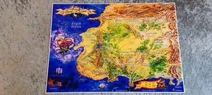 Mapa de alta calidad de las Tierras Occidentales - La Rueda del Tiempo mundo por Robert Jordan v2 - Imagen 1 de 5