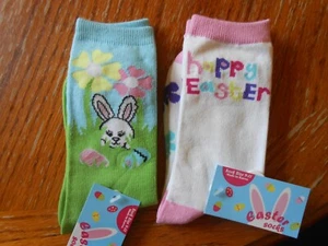 EASTER CHILDRENS SOCKS - SOCK SIZE 9-11 - TWO PAIR NWT - SET ONE - Picture 1 of 4