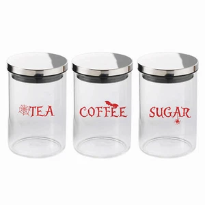 Gothic Tea, Coffee, Sugar Kitchen Jar Canister Vinyl Halloween Goth Stickers - Picture 1 of 18