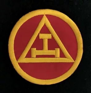 Masonic Royal Arch Chapter Embroidered Emblem Patch - Red & Yellow (RAM-3-RY) - Picture 1 of 1
