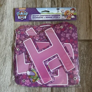 Paw Patrol Happy Birthday Banner 6.59 Ft. Girls Pink Purple Party Decor - Picture 1 of 6