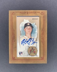 2023 Topps Allen & Ginter Hunter Brown #MA-HB Rookie Framed Mini Baseball Auto