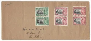 St Helena KGVI 1949 issue in pairs on FDC - Picture 1 of 2