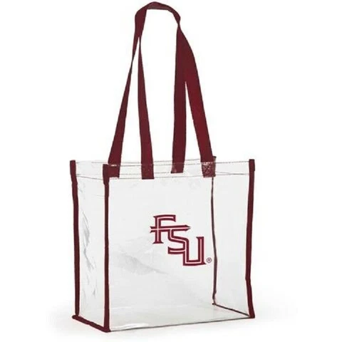 Florida State University Seminoles 214 NCAA Clear Stadium Tote Purse Bag Cover