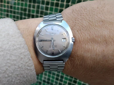 LONGINES CONQUEST AUTOMATICO 1571 CAL 633-1 CORONA ORIGINALE MAI USATA - Immagine 1 di 4